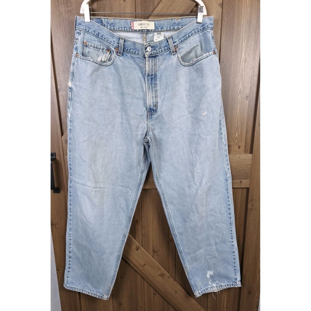 Levis 560 Jeans‎ 38x30 Comfort Fit Light Wash Tapered Y2K Streetwear Denim